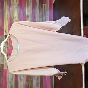 Elegant  Blouse with Smocked Sleeves